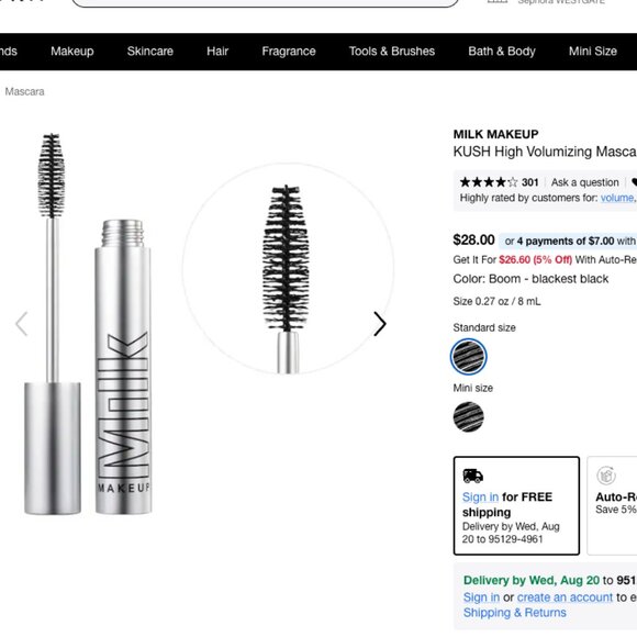 MILK MAKEUP KUSH High Volumizing Mascara Mini Travel Size 11x 3ml ea. - Picture 4 of 4